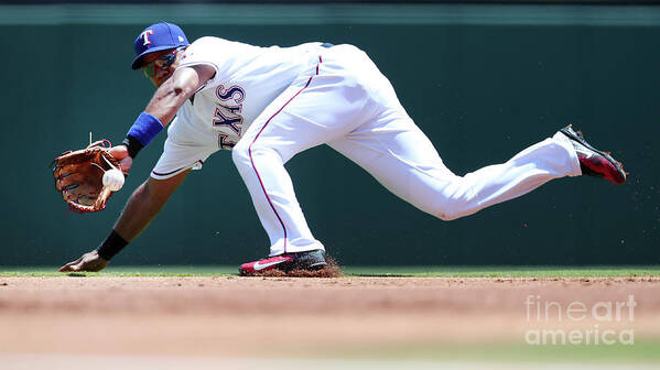 People Art Print featuring the photograph Elvis Andrus by Tom Pennington