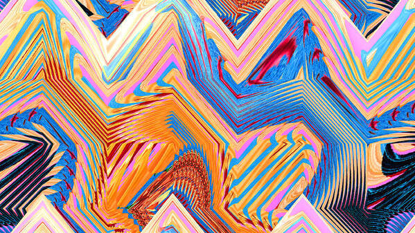 Abstract Art Art Print featuring the digital art Abstract Maze by Ronald Mills