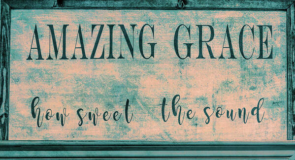 Amazing Grace Art Print featuring the photograph Amazing Grace, Blue Tones Version by Marcy Wielfaert