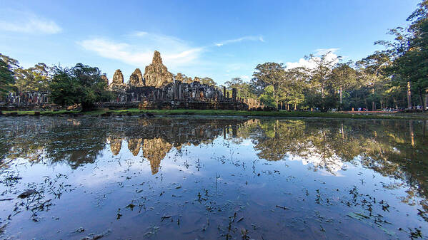 Reflection Art Print featuring the photograph Angkor Wat temple by Stelios Kleanthous