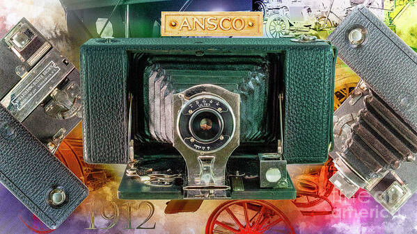 Kodak Art Print featuring the digital art Ansco No. 3a Folding Buster Brown by Anthony Ellis