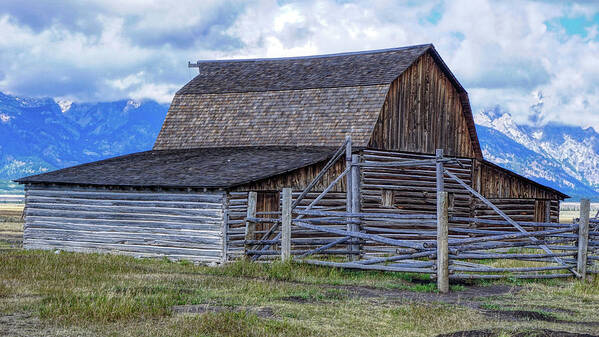Grand Teton National Park Art Print featuring the photograph Barn on Mormon Row 1223 by Cathy Anderson