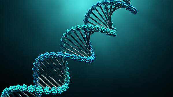 Research Art Print featuring the photograph DNA molecules by Design Cells