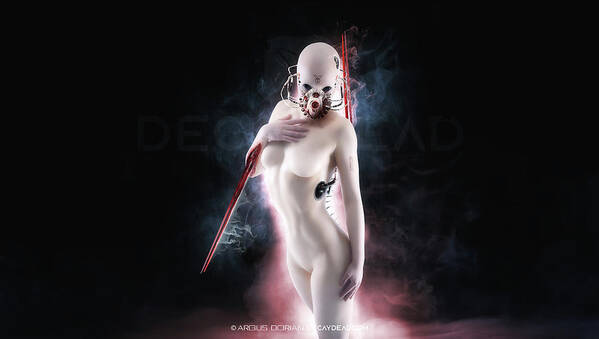 Argus Dorian Art Print featuring the digital art Elina the first Hybrid Assassin v2 by Argus Dorian