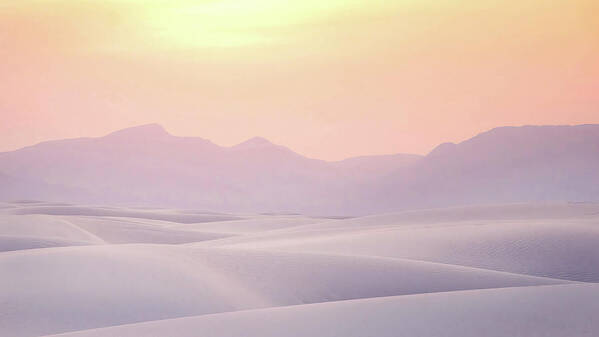 White Sands Sunset Art Print featuring the photograph Ethereal Unexpected Beauty by Rebecca Herranen