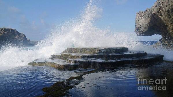 Visit Saipan Art Print featuring the photograph Foaming Showdown by On da Raks