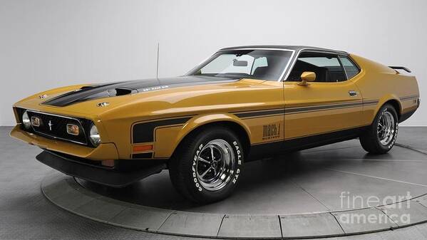 Ford Art Print featuring the photograph Ford Mustang Mach 1 by Action