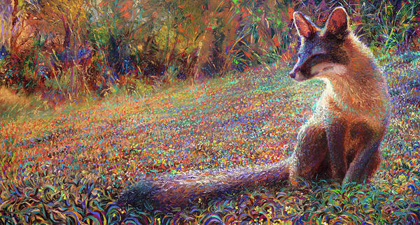 Iris Scott Art Print featuring the painting Fox Tail Thicket by Iris Scott