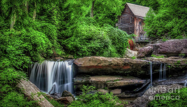 Glade Creek Art Print featuring the photograph Glade Creek Grist Mill II by Shelia Hunt