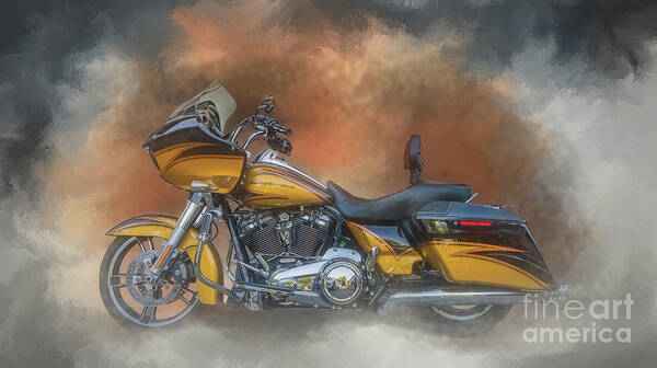 #harley Art Print featuring the digital art Harley by Jim Hatch