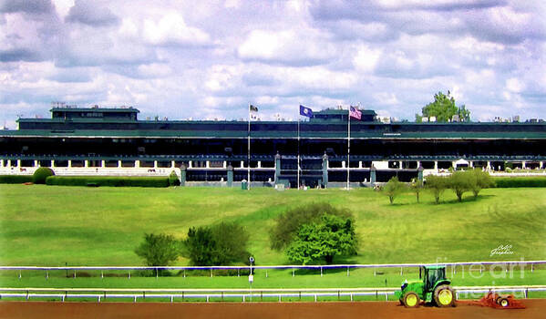Keeneland Art Print featuring the digital art Keeneland 4 by CAC Graphics