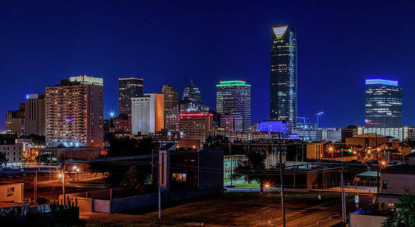 Cityscape Art Print featuring the photograph Oklahoma City skyline by Andy Crawford