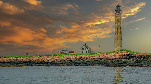  Art Print featuring the photograph Petit Manon Lighthouse, Maine by Marcy Wielfaert
