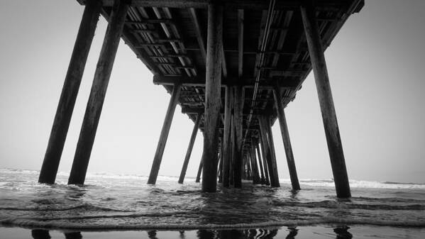 Tranquility Art Print featuring the photograph Pier in sea by jorge martinez / FOAP