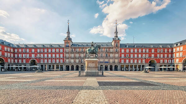 Spain Art Print featuring the photograph Plaza Mayor by Manjik Pictures