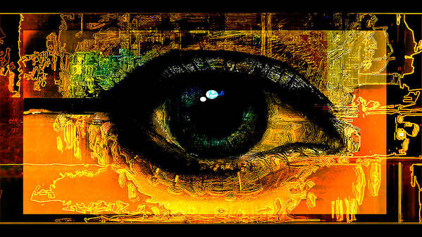 Eyes On Me Collection Art Print featuring the digital art Pretty Eye 16 by Aldane Wynter