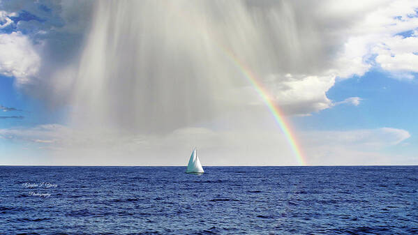 Landscape Art Print featuring the photograph Rainbow Sailing by G Lamar Yancy