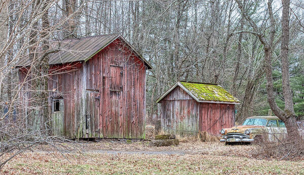 David Letts Art Print featuring the photograph Rusty Barn Car by David Letts