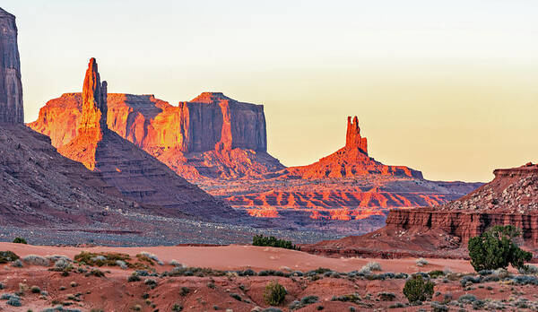 Arizona Art Print featuring the photograph September 2022 Monument Valley Sunset by Alain Zarinelli