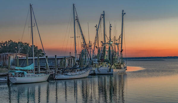 Charleston Art Print featuring the photograph Shrimpers Rest, Charleston by Marcy Wielfaert