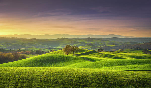 Springtime Art Print featuring the photograph Springtime in Tuscany, Pienza by Stefano Orazzini