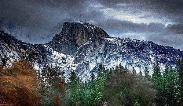 Yosemite Art Print featuring the photograph Storm Over Half Dome by Wayne King