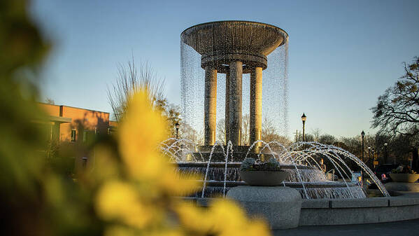 Cary Art Print featuring the photograph Summertime Fountain by Rick Nelson