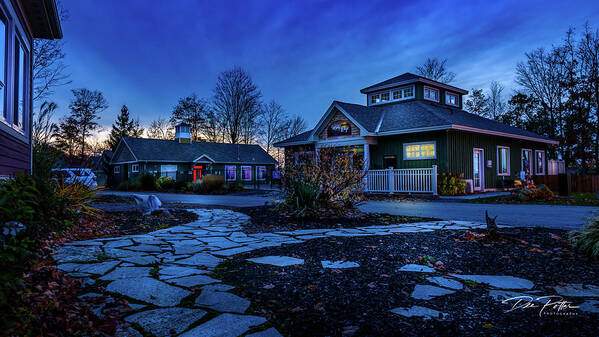 Sandbanks Summer Village Art Print featuring the photograph Sundown at Sandbanks Summer Resort by Dee Potter