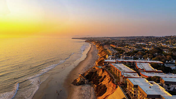 Solana Beach Art Print featuring the photograph Sunset SoCal by Anthony Giammarino