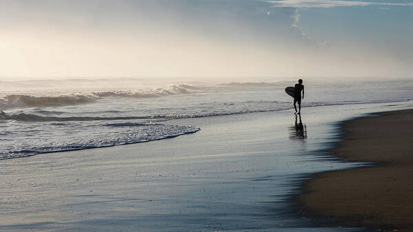 Surfer Art Print featuring the photograph Surfer Moment of Grace by Laura Fasulo