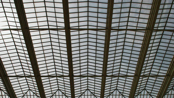 Architecture Art Print featuring the photograph Symmetrical Glass Roof by Moira Law