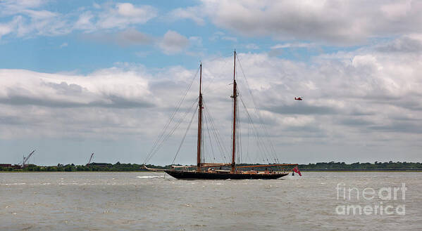 Sailboat Art Print featuring the photograph Tall Ship Sailing - Charleston by Dale Powell