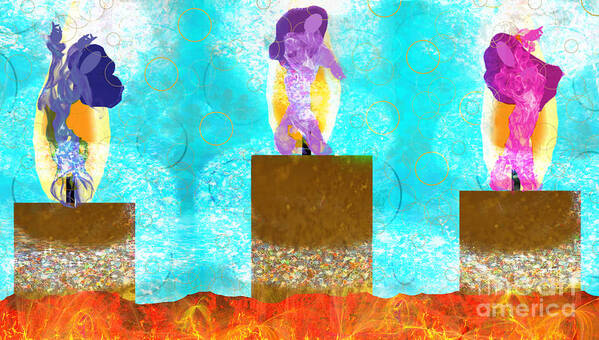 Refiner's Fire Art Print featuring the digital art The Refiner's Fire by Diamante Lavendar