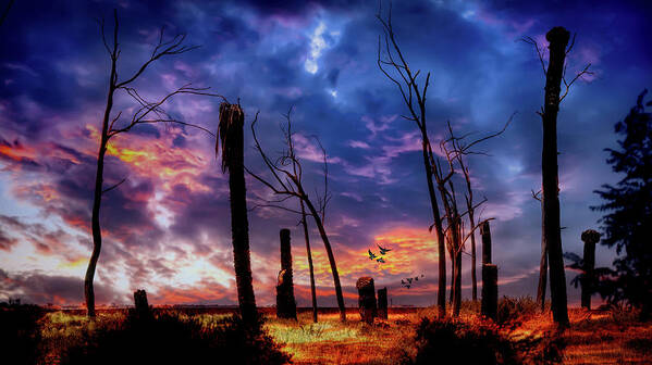 Sky Art Print featuring the photograph The Remains of the Day by Micah Offman