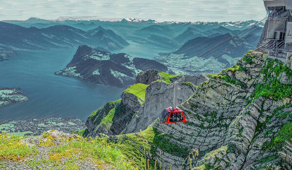 Switzerland Art Print featuring the photograph The Top of the World in the Swiss Alps by Marcy Wielfaert