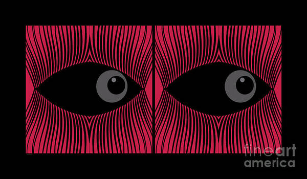 Eyes Art Print featuring the digital art Their eyes by Mehran Akhzari