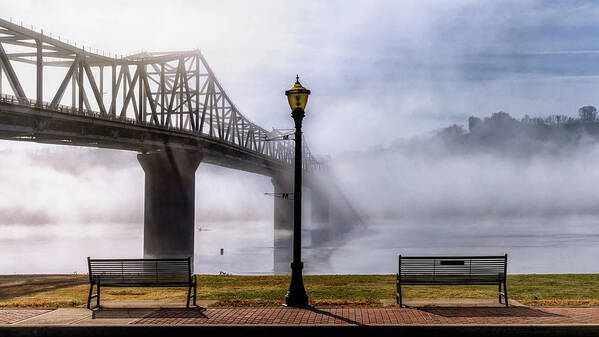 Bridge Art Print featuring the photograph Under the Bridge - Madison, IN by Susan Rissi Tregoning
