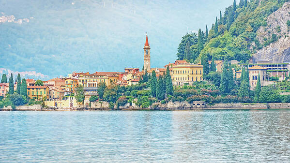 Alps Art Print featuring the photograph Varenna Village by Manjik Pictures