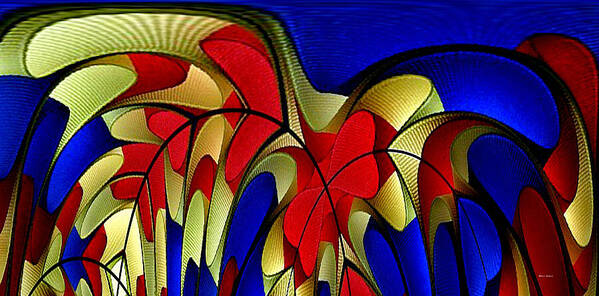 Abstract Art Print featuring the digital art Arches #1 by Rafael Salazar