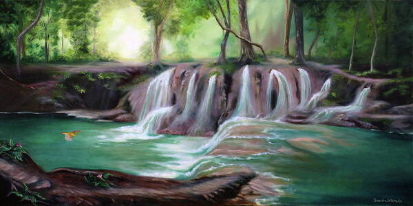 Water Art Print featuring the painting Living Waters by Jeanette Sthamann