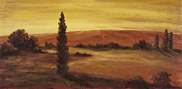 Landscape Art Print featuring the painting Autumn Glow by Darice Machel McGuire