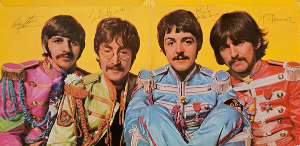 The Beatles Photographs Art Print featuring the photograph Beatles Sgt. Peppers Lonely Hearts Club Band by Robert Rhoads