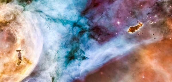 Hubble Art Print featuring the photograph Carina Nebula Details - The Caterpillar by Marco Oliveira