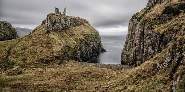 Dunseverick Art Print featuring the photograph Dunseverick Castle by Nigel R Bell