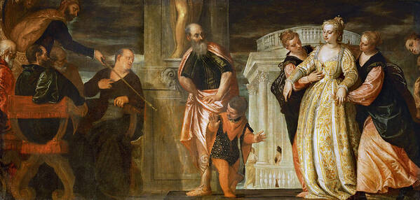 Paolo Veronese Art Print featuring the painting Esther before Ahasuerus by Paolo Veronese