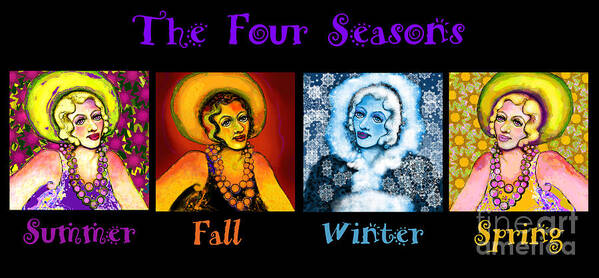 Beauty Art Print featuring the digital art Four Seasons in a Row by Carol Jacobs