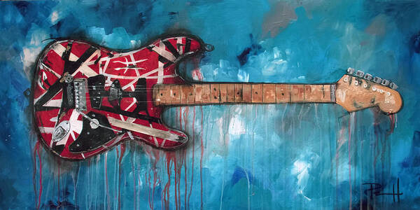 Van Halen Art Print featuring the painting Frankenstrat by Sean Parnell