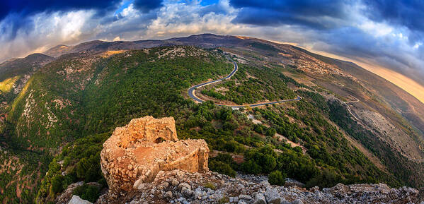 Castle Art Print featuring the photograph Golan Heights by Alexey Stiop