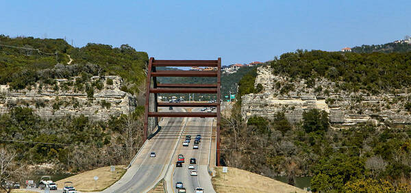 Scenic Art Print featuring the photograph Hill Country 360 Bridge by Linda Phelps