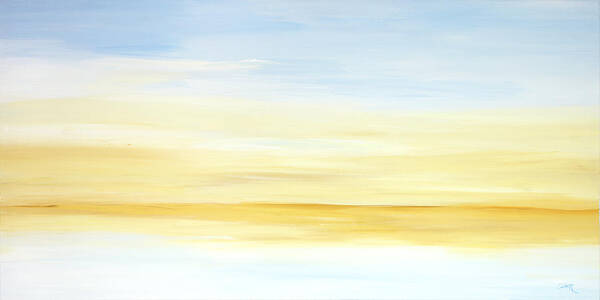 Costal Art Print featuring the painting Horizon I by Tamara Nelson
